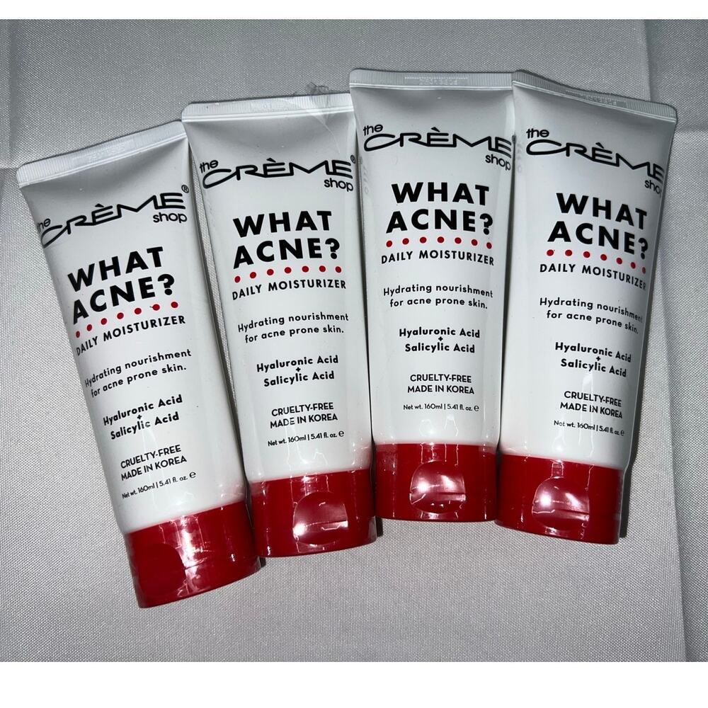 The Crème Shop What Acne Daily Moisturizer 4 Pack K Beauty Bundle